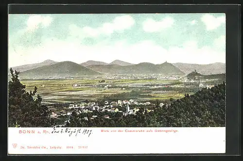 AK Bonn /Rhein, Blick von der Casselruhe aufs Siebengebirge