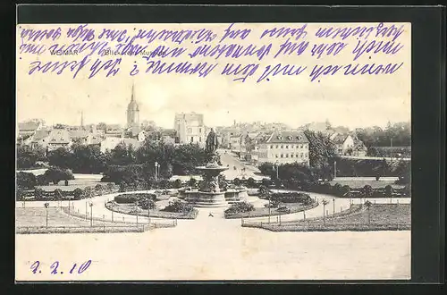 AK Weimar, Blick vom Museum auf Stadt