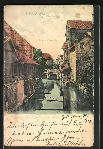 AK Hildesheim, Ortspartie in Klein-Venedig