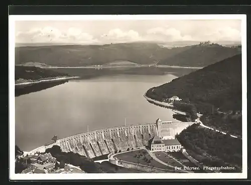 AK Waldeck, Fliegeraufnahme vom Edersee