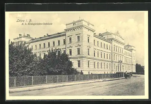 AK Leipa / Ceska Lipa, Kreisgerichts-Gebäude