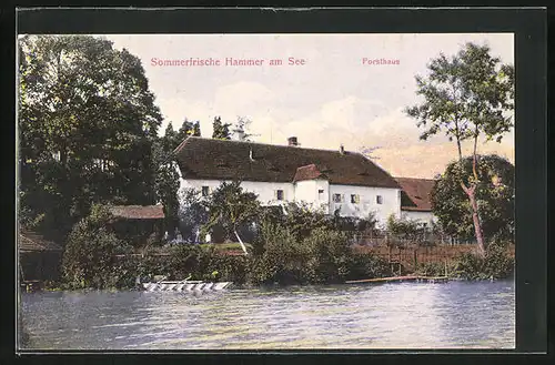 AK Hammer Am See / Hamr Na Jezere, Blick auf Gasthaus Forsthaus