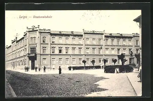 AK Leipa / Ceska Lipa, Ansicht der Staatsrealschule