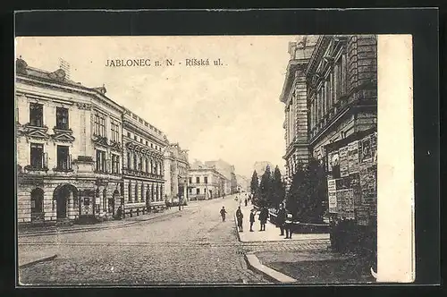 AK Gablonz / Jablonec Nad Nisou, Risská ulice