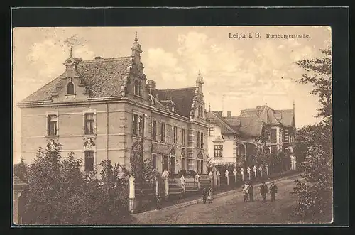 AK Leipa / Ceska Lipa, Blick auf die Rumburgerstrasse