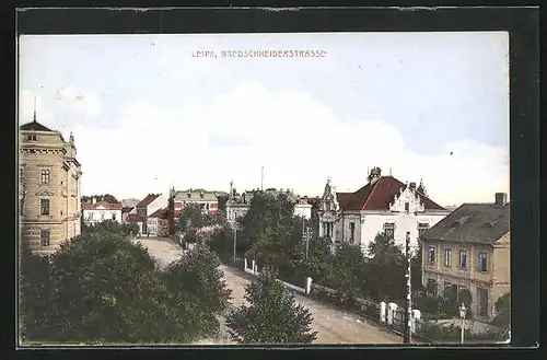 AK Leipa / Ceska Lipa, Blick auf die Bredschneiderstrasse