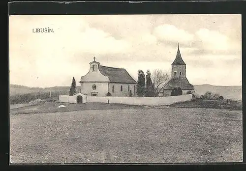 AK Libusin, Blick auf Kirche