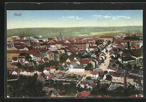AK Schlan / Slany, Ortsansicht