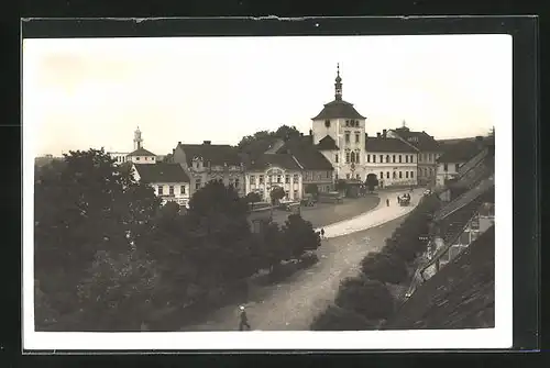 AK Jilové, Blick auf Rathaus