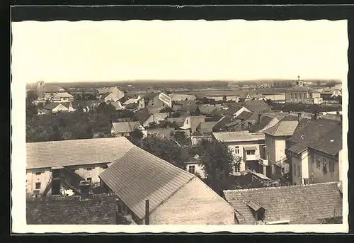 AK Celakovice, Blick auf den Ort aus der Vogelschau