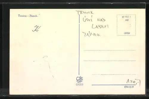 AK Trmice, Zamek, Schlosspartie