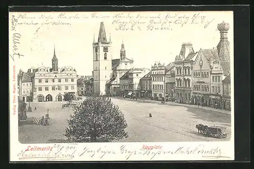 AK Leitmeritz / Litomerice, Rathaus am Ringplatz