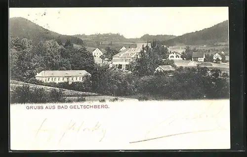 AK Bad Geltschberg, Ortsansicht mit Umgebung