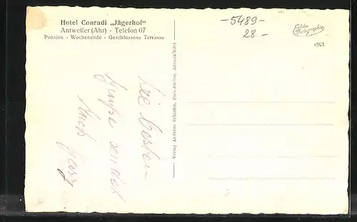 AK Antweiler /Ahr, Hotel Conradi Jägerhof