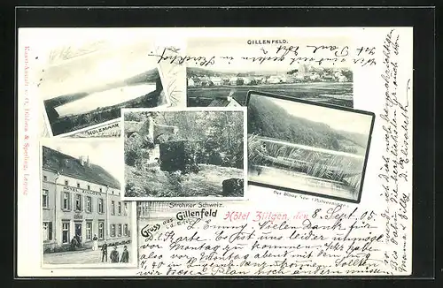AK Gillenfeld /Eifel, Hotel Zillgen, Der blaue See Pulvermaar, Strohner Schweiz