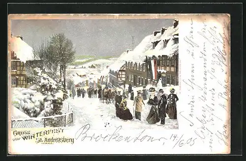 AK St. Andreasberg /Harz, Voll besuchtes Winterfest
