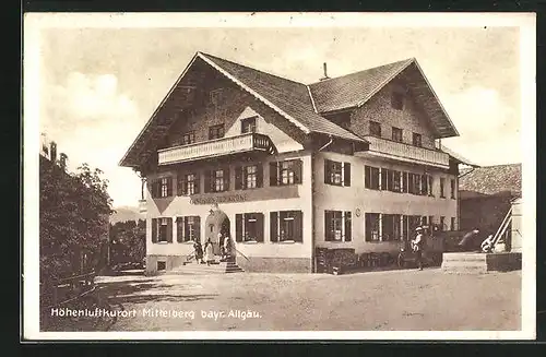 AK Mittelberg /Allgäu, Gasthaus zur Krone bei Sonnenschein