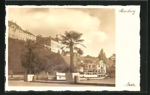 AK Meersburg, Dampfer am Ufer