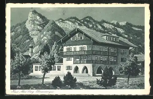 AK Oberammergau, Totalansicht Haus Alois Lang