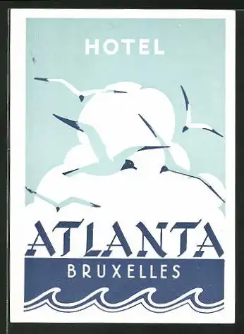 Kofferaufkleber Bruxelles, Hotel Atlanta