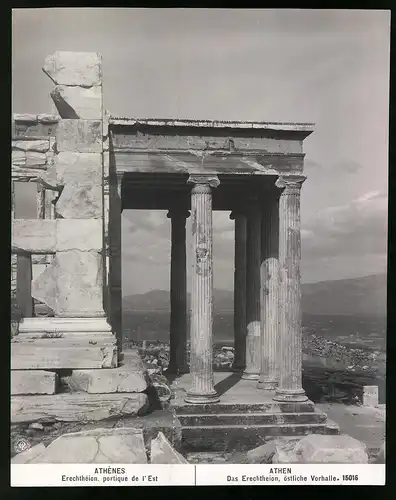 Fotografie NPG Berlin-Steglitz Nr. 15016, Ansicht Athen, das Erechtheion, östliche Vorhalle