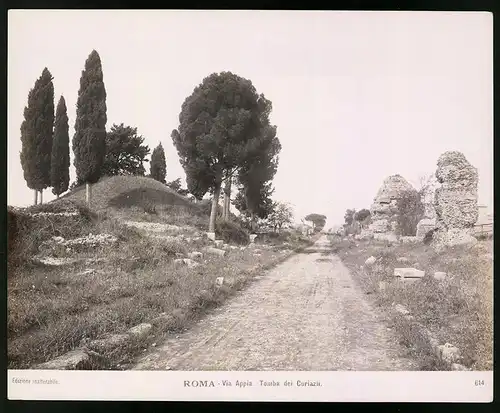 Fotografie NPG Berlin-Steglitz Nr. 614, Ansicht Rom - Roma, Via Appia, Tomba dei Curiazii