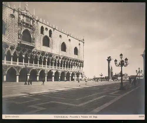 Fotografie NPG Berlin-Steglitz Nr. 3020, Ansicht Venedig - Venezia, Piezzetta e Palazzo dei Dogi