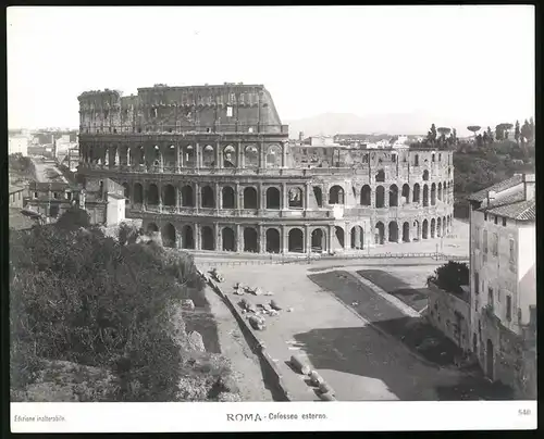 Fotografie NPG Berlin-Steglitz Nr. 540, Ansicht Rom - Roma, Colosseo esterno