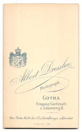 Fotografie A. Dressler, Gotha, Dammweg 8, Kleinkind umgeben von Fell