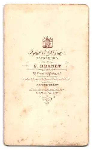 Fotografie F. Brandt, Flensburg, Üppige Frau in tailliertem Kleid