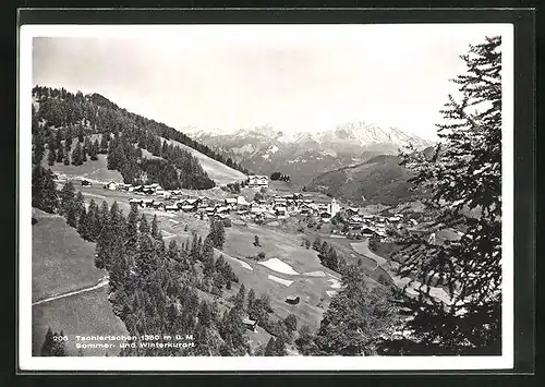 AK Tschiertschen, Panorama vom Kurort