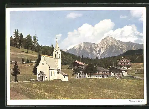 AK Mösern, Teilansicht mit Kirche