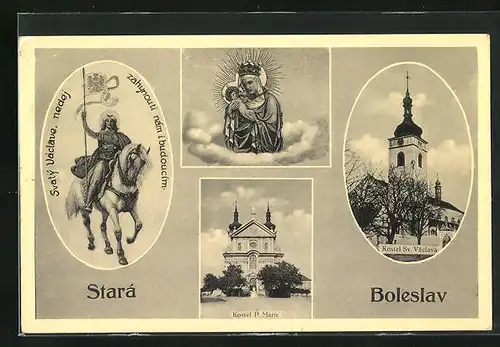 AK Alt Bunzlau / Stara Boleslav / Brandeis (NL), Kostel P. Marie, Kostel Sv. Vaclava