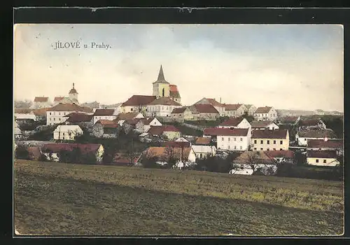 AK Jilové /Prahy, Ortsansicht mit Kirche