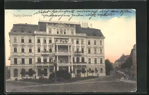 AK Teplitz Schönau / Teplice, Kurhaus Kaiserbad, Facade