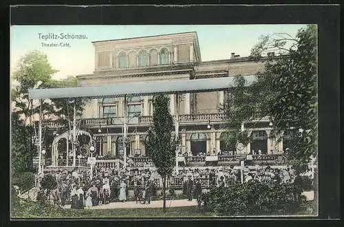 AK Teplitz Schönau / Teplice, Theater-Cafe