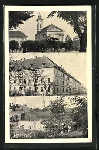 AK Theresienstadt / Terezin, Hauptwache und Garnisonkirche