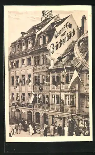 AK Würzburg, Restaurant Weinstube zum Brückenbäck