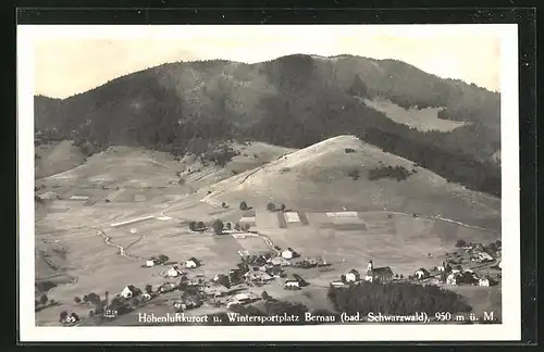 AK Bernau /Bad. Schwarzwald, Blick auf Höhenluftkurort und Wintersportplatz