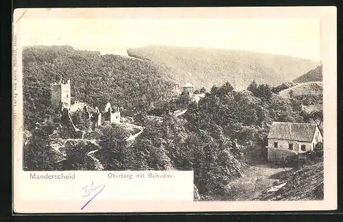 AK Manderscheid, Oberburg mit Belvedère