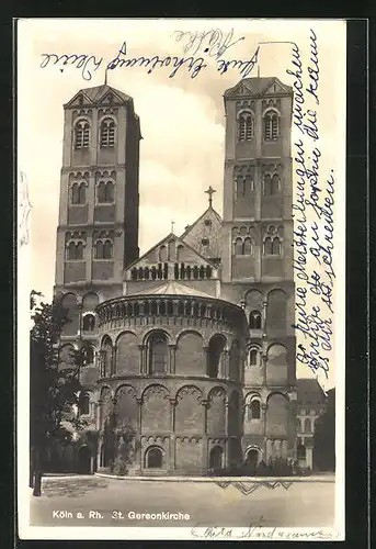 AK Köln a. Rh., Totalansicht der St. Gereonkirche