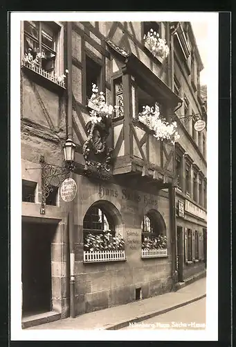 AK Nürnberg, Ansicht des Hans Sachs-Hauses