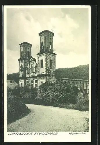 AK Frauenalb, Totalansicht der Klosterruine
