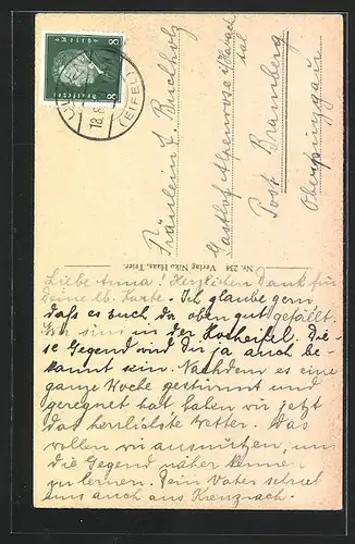 AK Ulmen / Eifel, Ansicht Maar und Burgruine