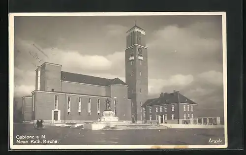 AK Gablonz / Jablonec Nad Nisou, Neue Kath. Kirche