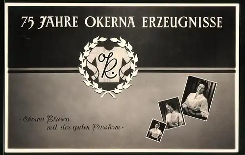 Fotografie Okerna Blusen, 75 Jahre Okerna Erzeugnisse, Damen tragen Okerna Blusen