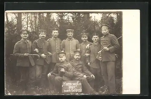 Foto-AK Soldaten der Reserve aus Leipzig