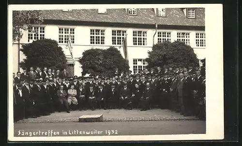 Foto-AK Littenweiler, Sängertreffen 1932