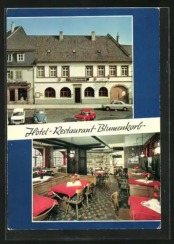 AK Landau /Pfalz, Hotel Restaurant Blumenkorb, Königstrasse 3