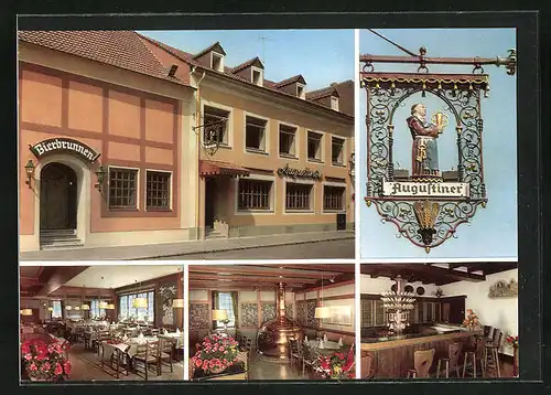 AK Landau /Pfalz, Restaurant und Bierbrunnen Augustiner, Königstrasse 26